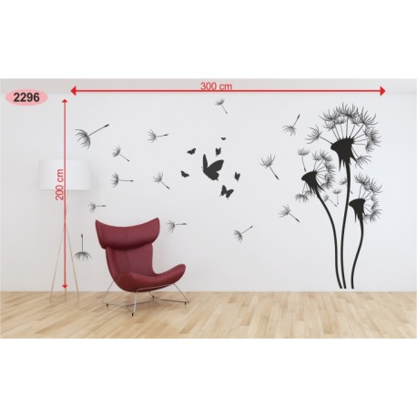 Wall sticker pattern dandelions no. 2286