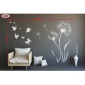 Wall sticker pattern dandelions no. 2308