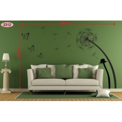 Wall sticker pattern dandelions no. 2312