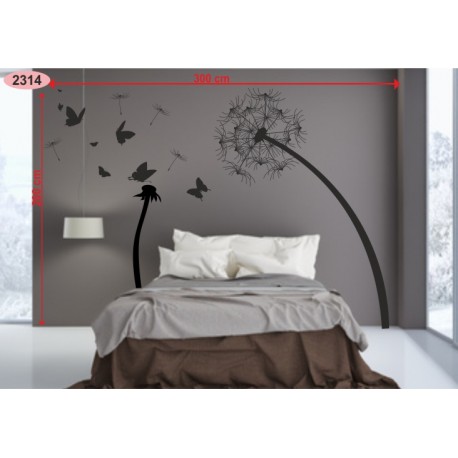 Wall sticker pattern dandelions no. 2314