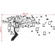 Wall sticker pattern tree no. 3999