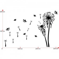 Wall sticker pattern dandelions no. 16