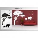 Wall sticker pattern tree no. D16