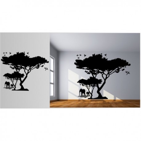 Wall sticker pattern tree no. D42