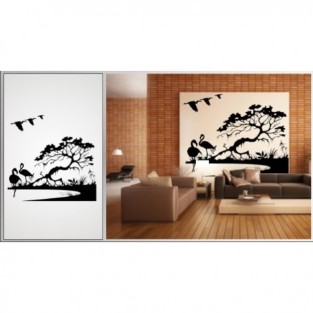 Wall sticker pattern tree no. D19